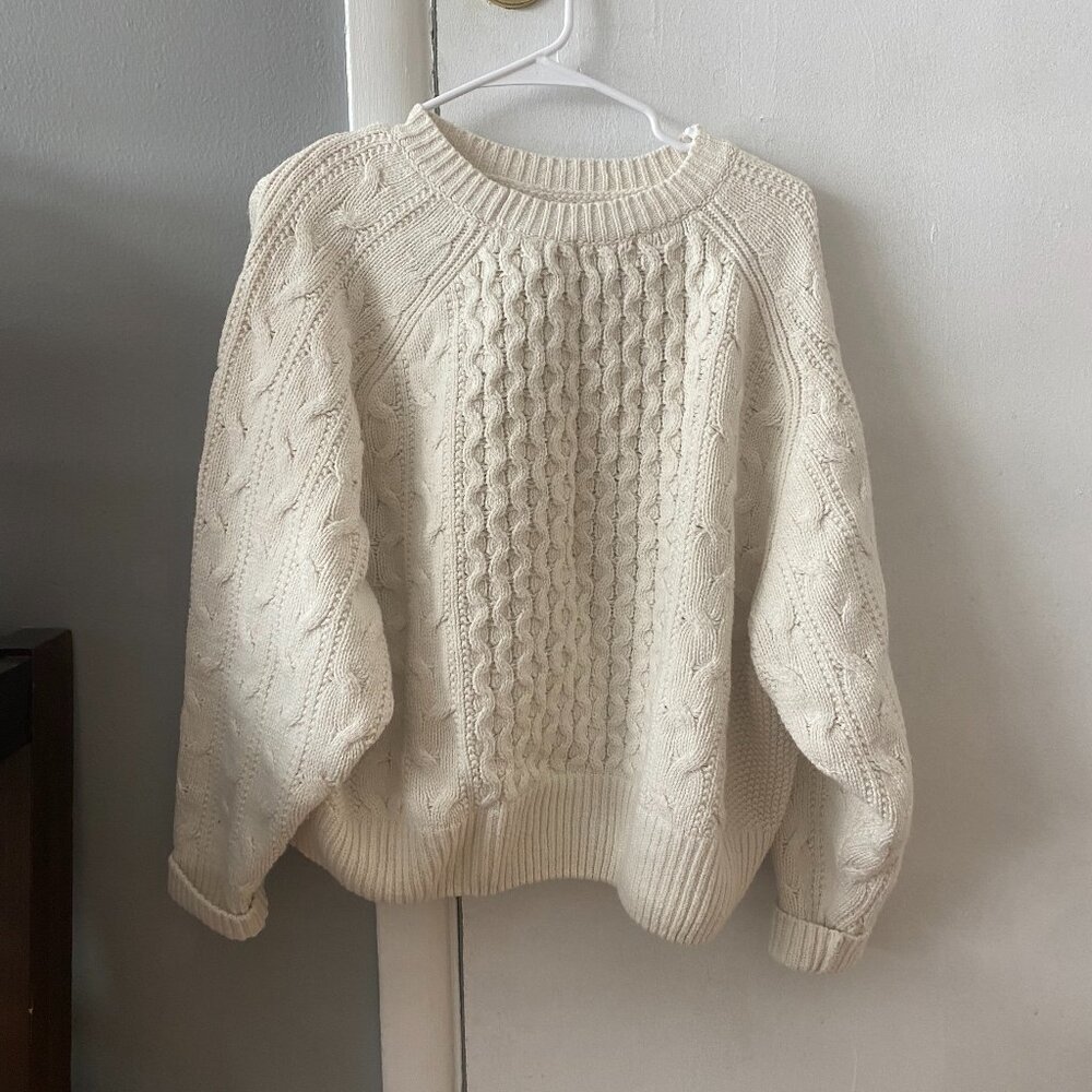 Rory Gilmore Cream Cableknit Sweater